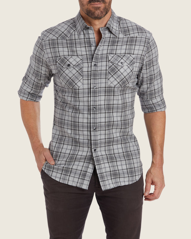 The Plaid Flannel Western - Gray Plaid Western