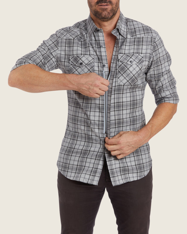 The Plaid Flannel Western - Gray Plaid Western