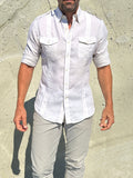 The Raider Shirt in Linen - Off White