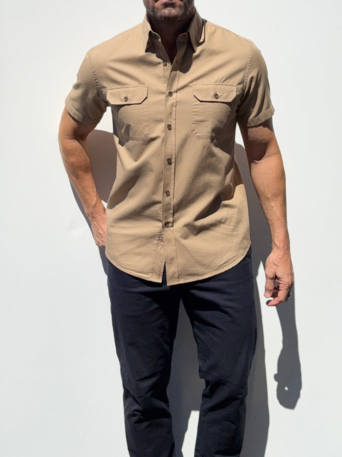 The Short Sleeve Utility Shirt - Tan