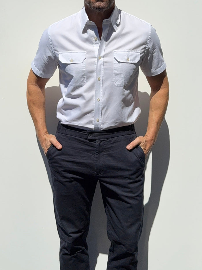 The Short Sleeve Utility Shirt - White