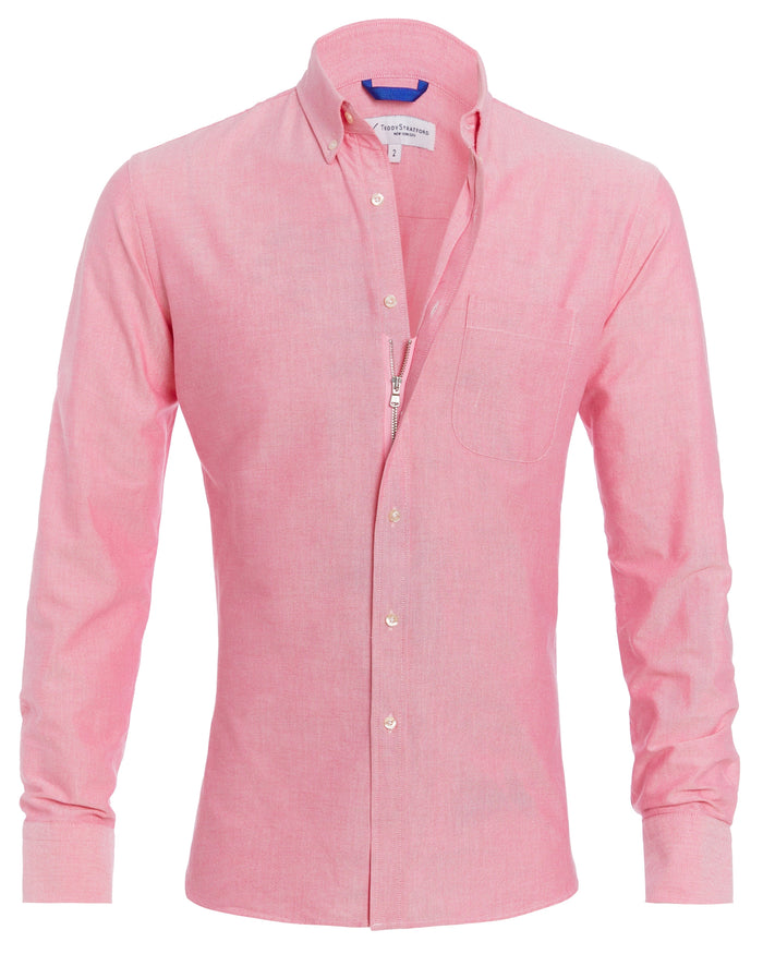 The Solid OCBD: Oxford Cloth Button Down in Red - Red
