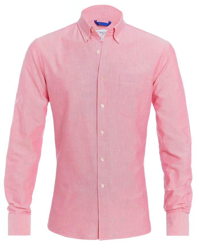 The Solid OCBD: Oxford Cloth Button Down in Red - Red