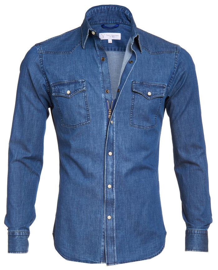 The Stretch Denim Western - Small Batch #293 Indigo Denim