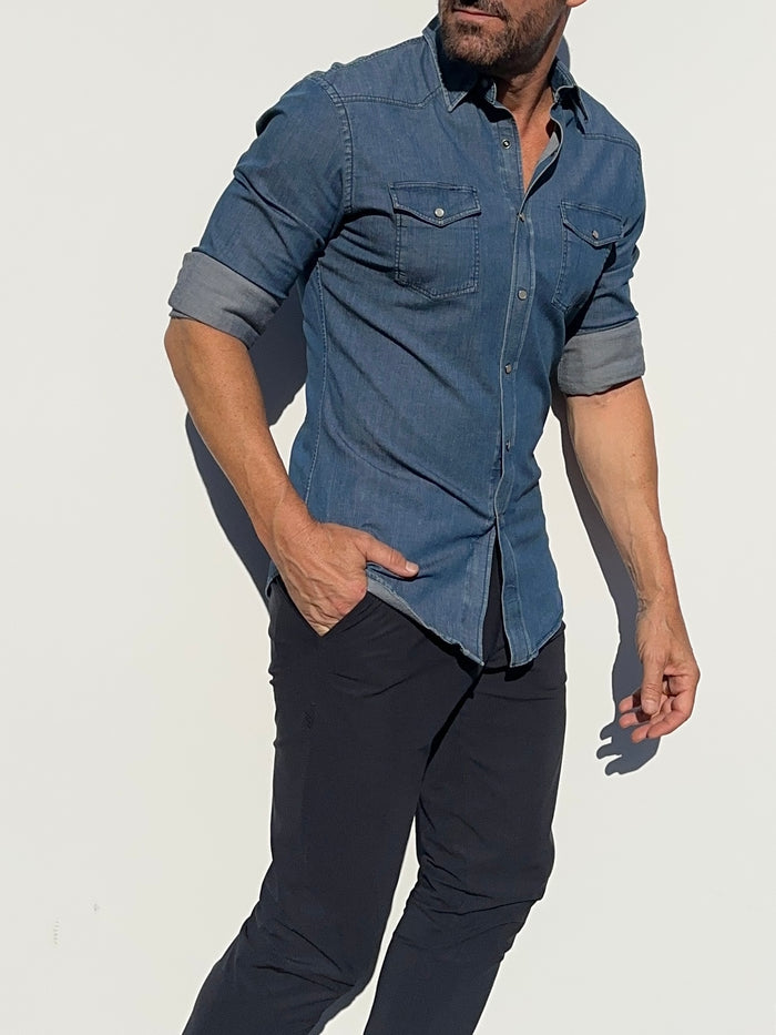 The Stretch Denim Western - Small Batch #293 Indigo Denim