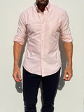 The Striped OCBD - Orange Pinstripe
