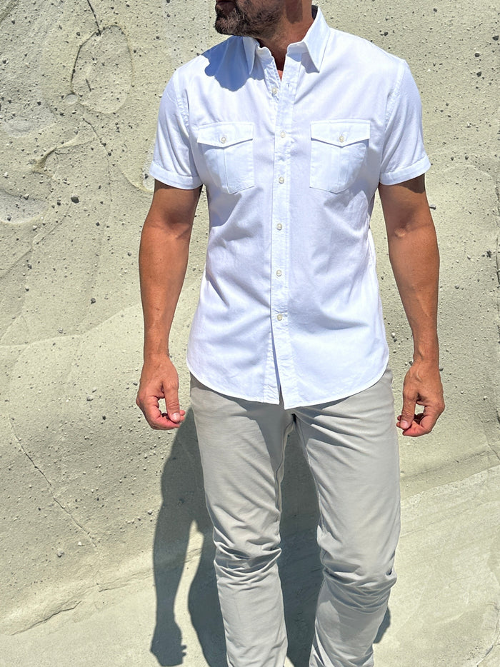 The Twill Cop Shirt - Optic White