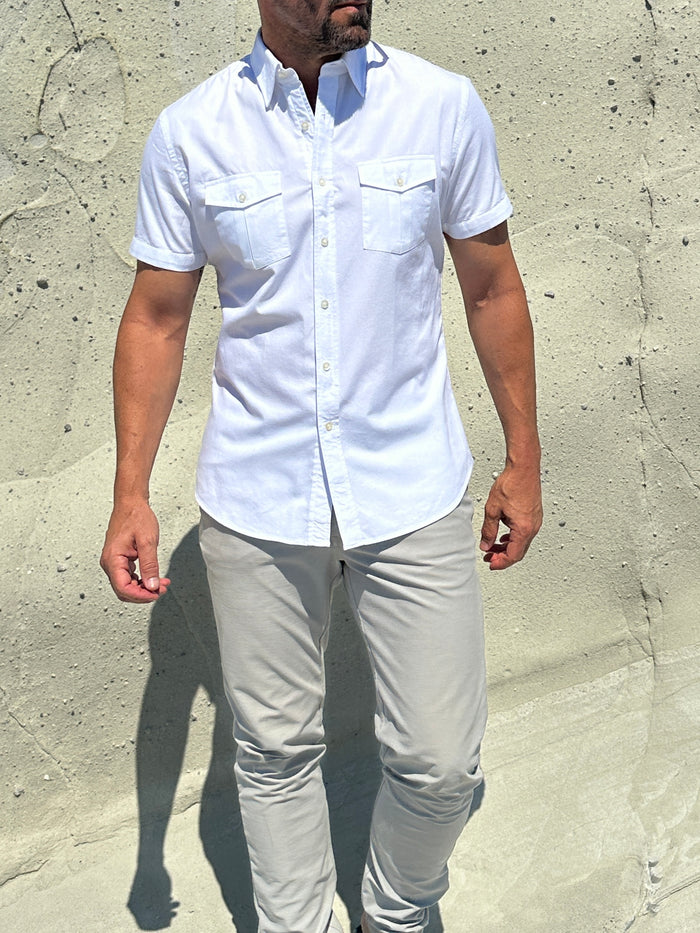 The Twill Cop Shirt - Optic White