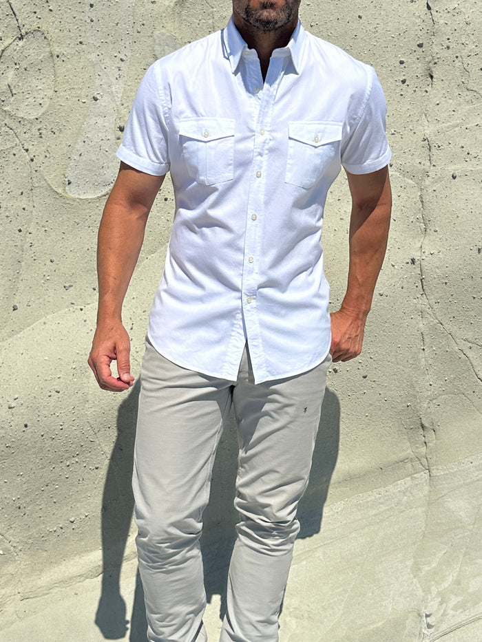 The Twill Cop Shirt - Optic White