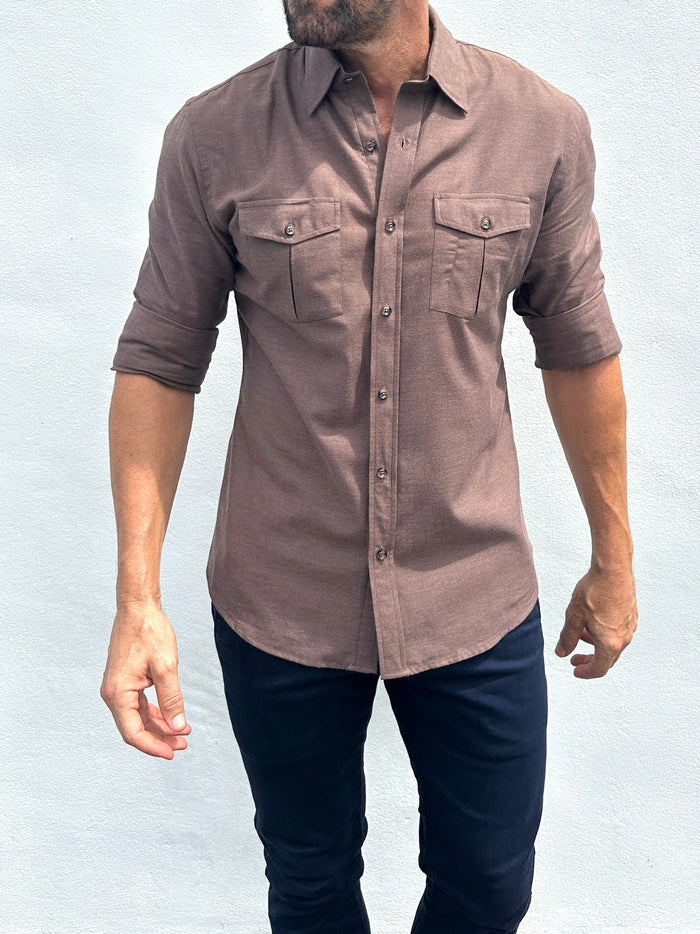The Two-Pocket Flannel - Brown