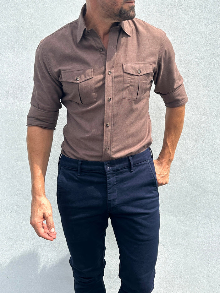 The Two-Pocket Flannel - Brown