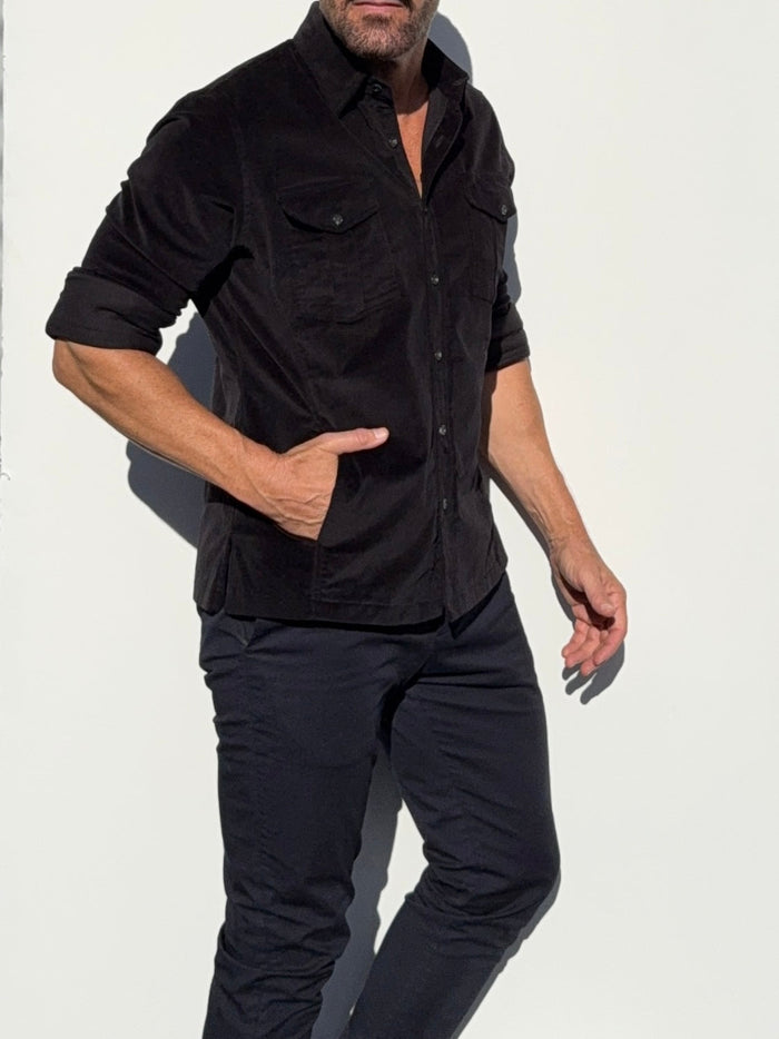 The Urban Legend Shirt Jacket in Corduroy - Black