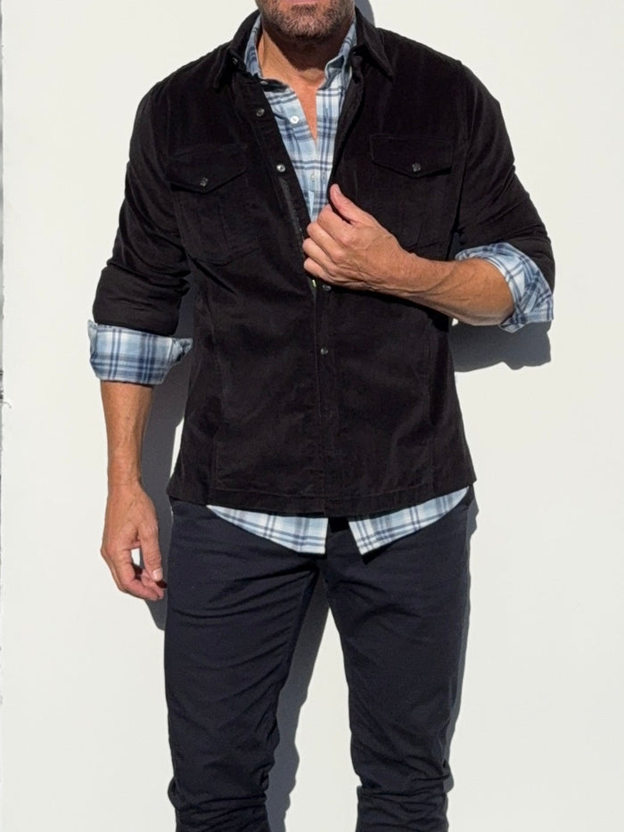 The Urban Legend Shirt Jacket in Corduroy - Black