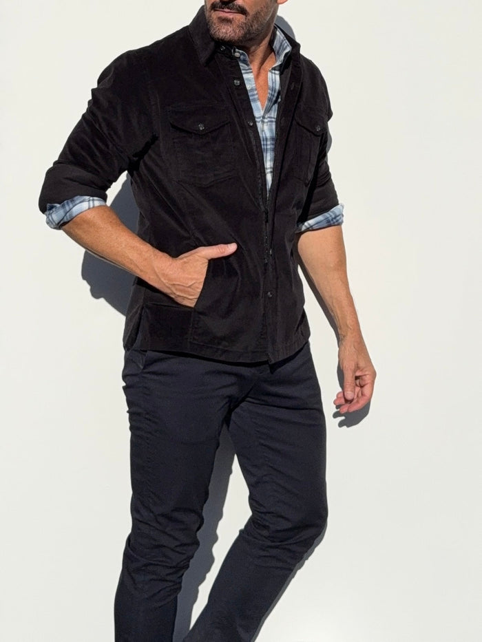 The Urban Legend Shirt Jacket in Corduroy - Black