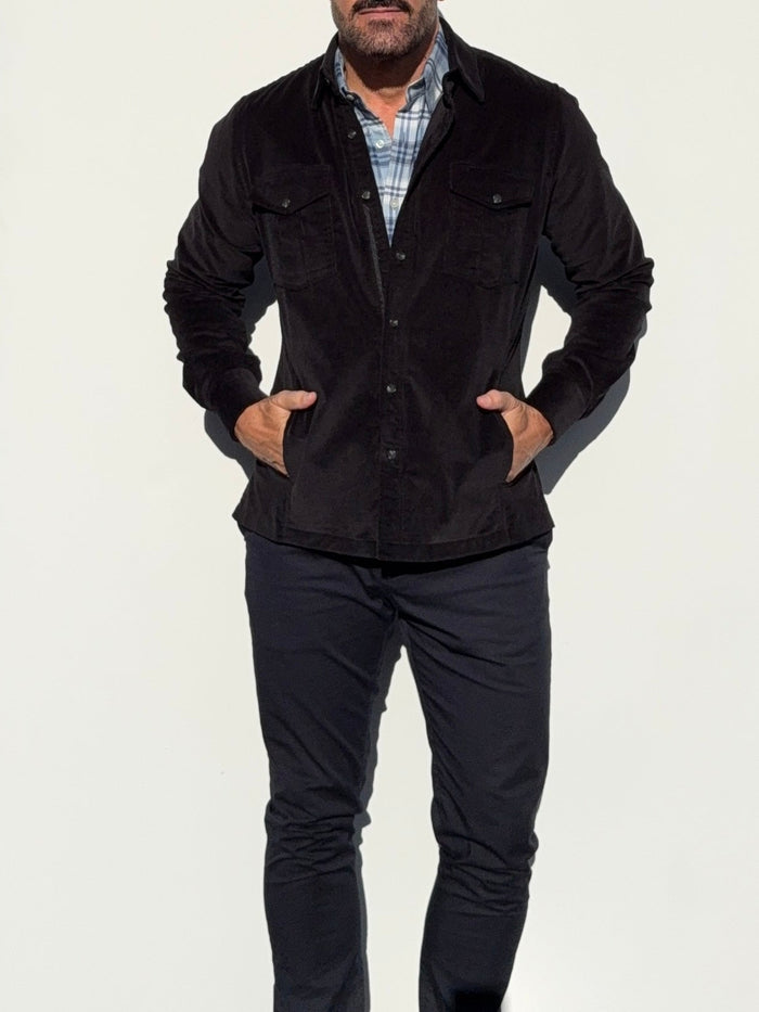 The Urban Legend Shirt Jacket in Corduroy - Black