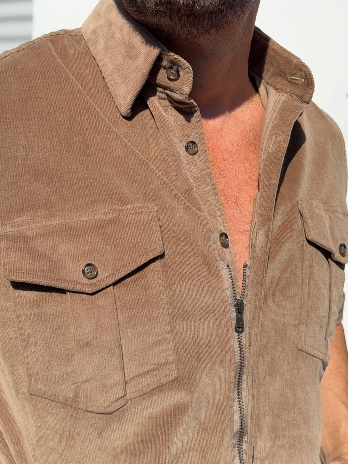 The Urban Legend Shirt Jacket in Corduroy - Camel