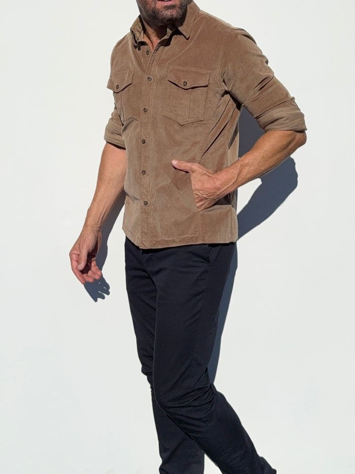 The Urban Legend Shirt Jacket in Corduroy - Camel