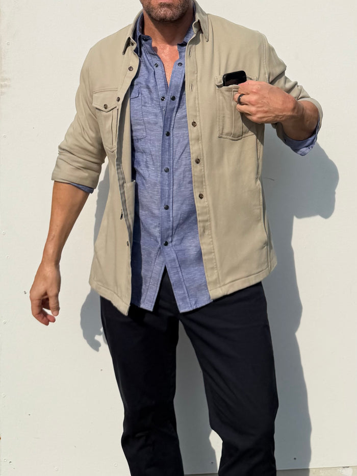The Urban Legend Shirt-Jacket in Desert Tan - Tan