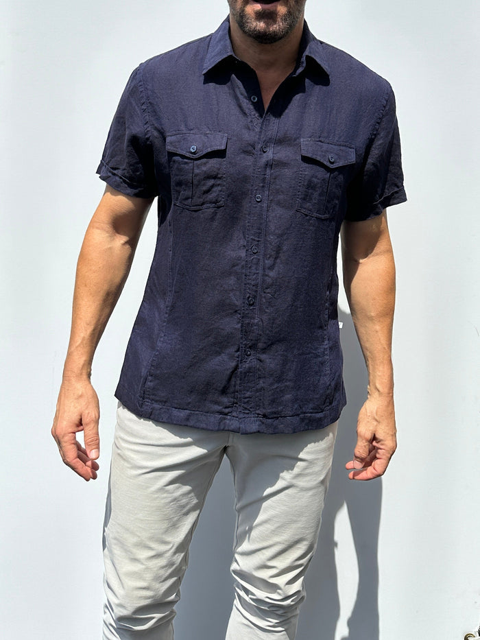 The Urban Legend w/Side Pockets - Navy Linen