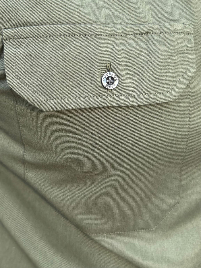 The Utility Shirt in Twill - Army Green