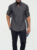 The Utility Shirt in Twill - Dark Gray