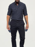 The Utility Shirt in Twill - Dusty Midnight - Dusty Midnight