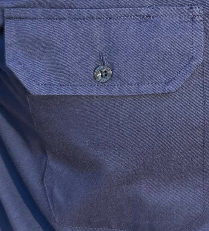 The Utility Shirt in Twill - Navy Blue