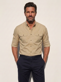 The Utility Shirt in Twill - Tan