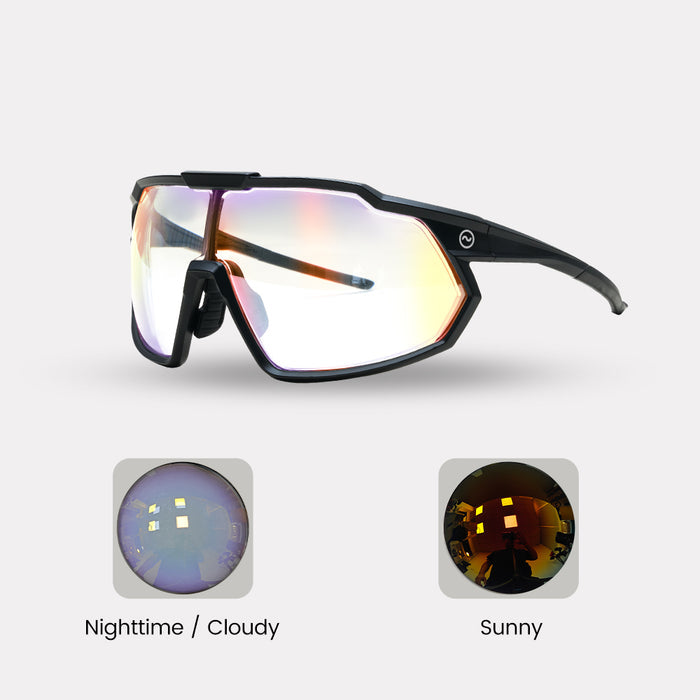 Black / Red Photochromic Lenses