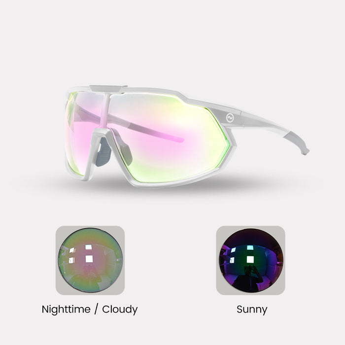 White / Green Photochromic Lenses