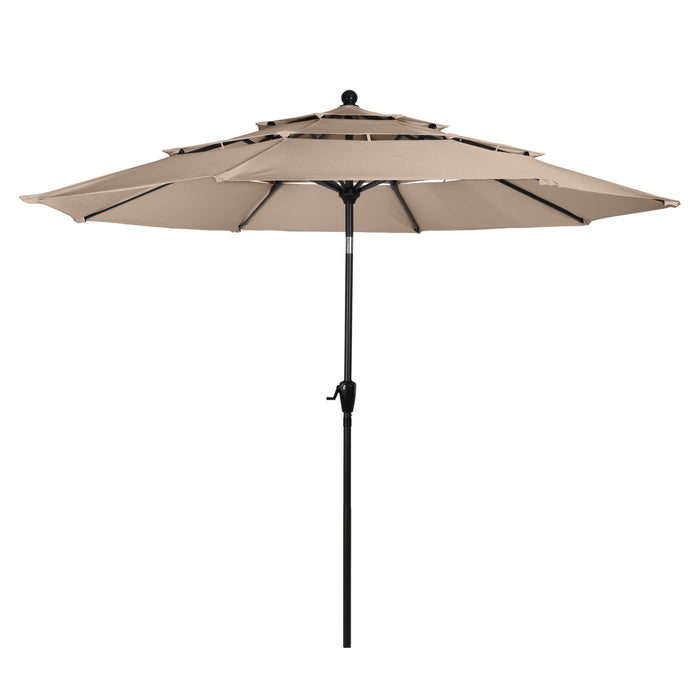 Triple Layer Patio Umbrella - Beige