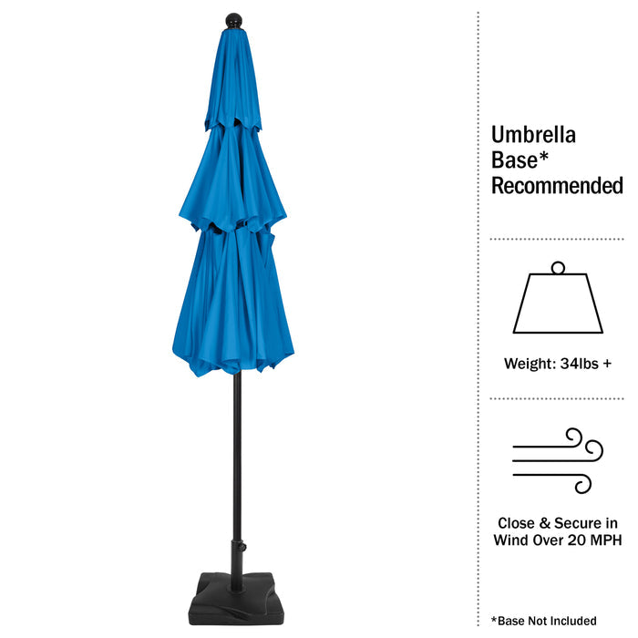 Triple Layer Patio Umbrella - Blue