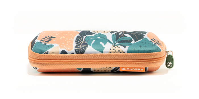 Tropical Case - Teal & Orange Tropical Sunglass & Eyeglass Case