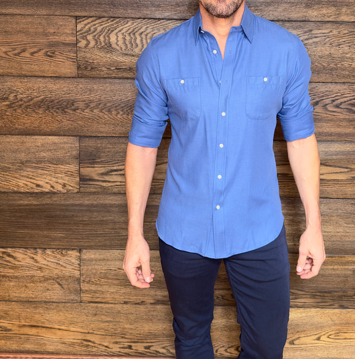 Two-Pocket Lux Flannel Twill - French Blue