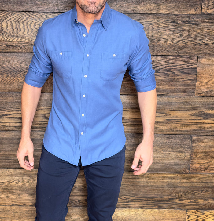 Two-Pocket Lux Flannel Twill - French Blue