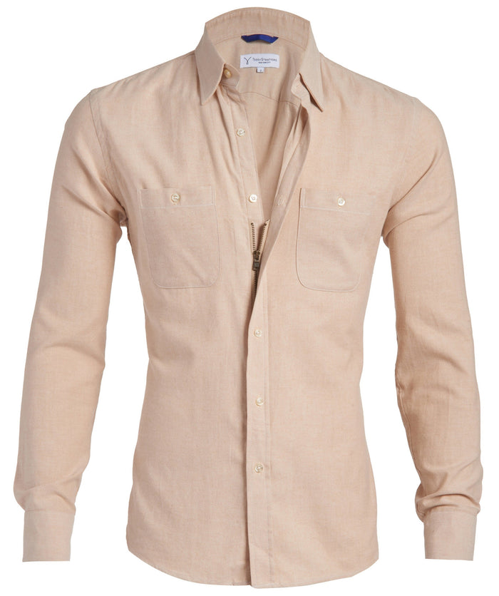 Two-Pocket Organic Oxford - Khaki Organic Oxford