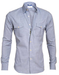 Unbrushed Flannel - Slate Blue