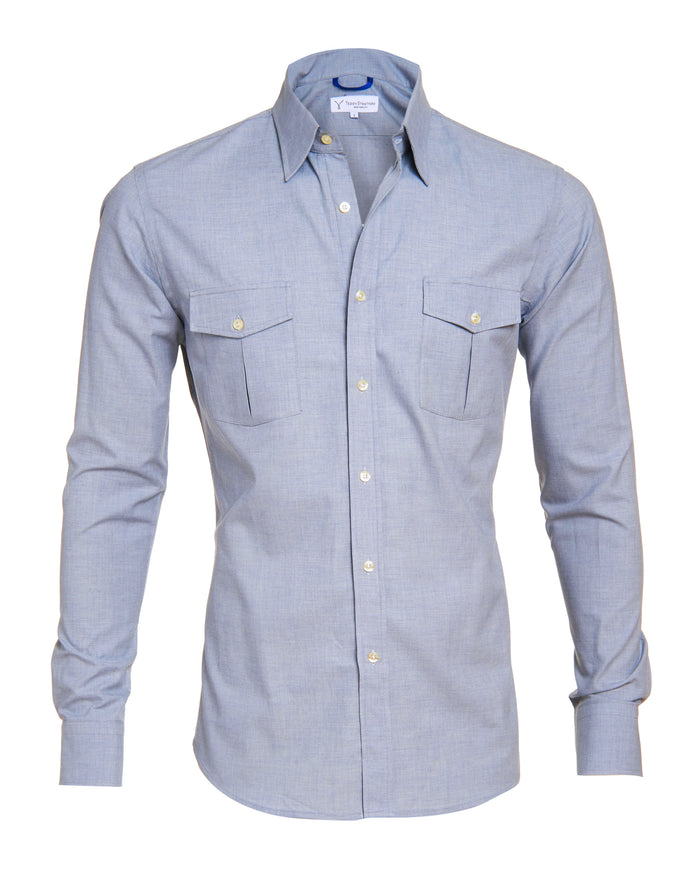 Unbrushed Flannel - Slate Blue