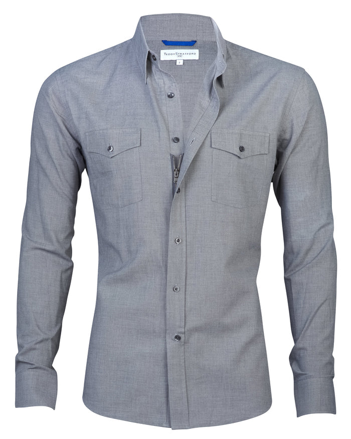 Unbrushed Flannel - Slate Gray