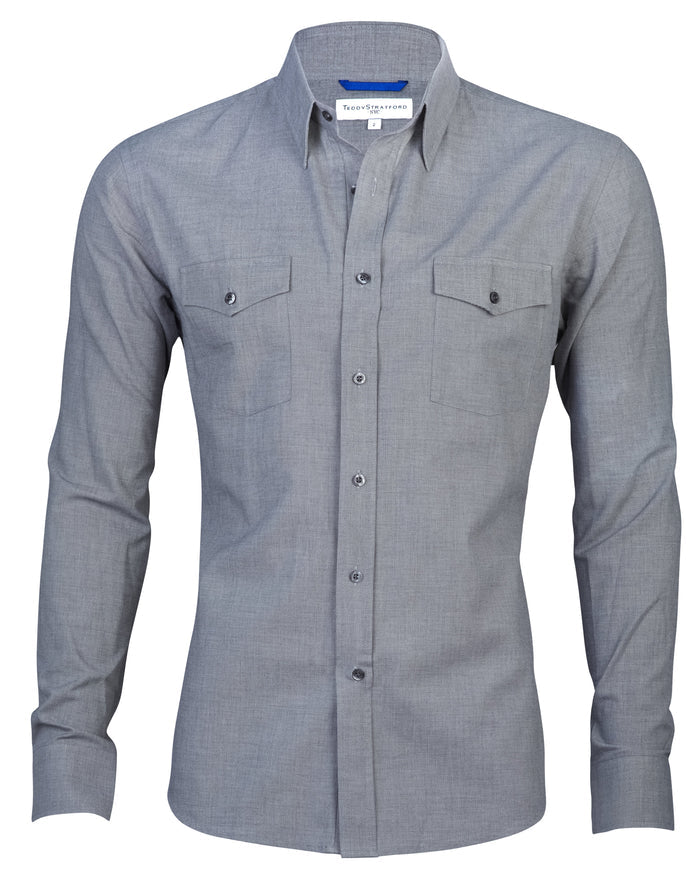 Unbrushed Flannel - Slate Gray