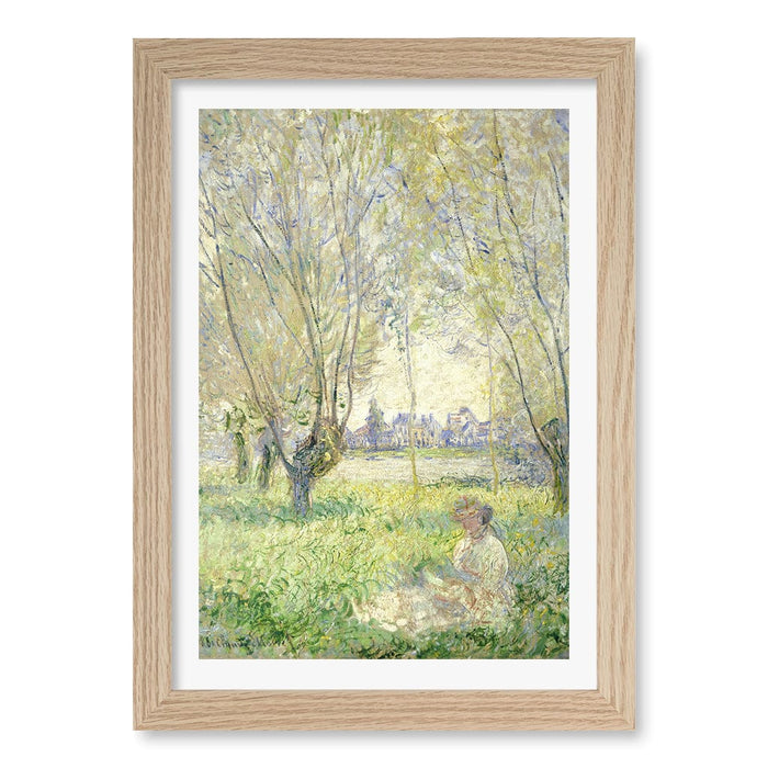 A4 (21 x 29.7cm) / Natural Oak Frame / White Border