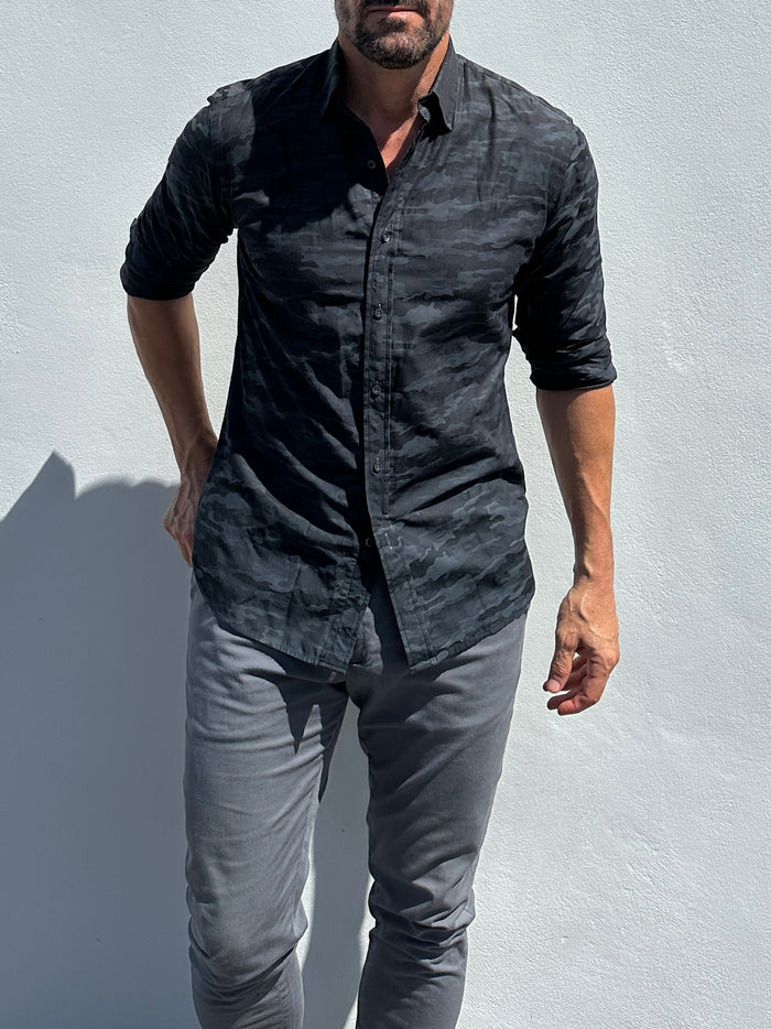 Urban Camo Jacquard - Empire City Black
