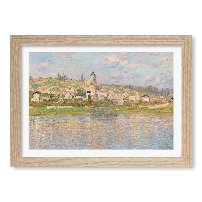 A4 (21 x 29.7cm) / Natural Oak Frame / White Border