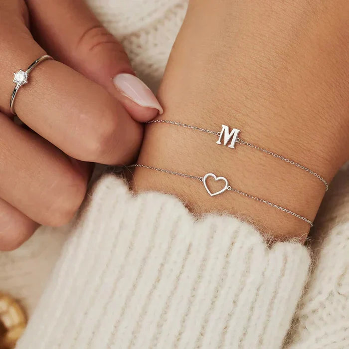 Vita | Silver Bracelet with Initial Signa
