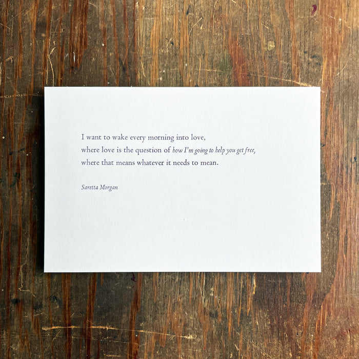 Wake Into Love notecard