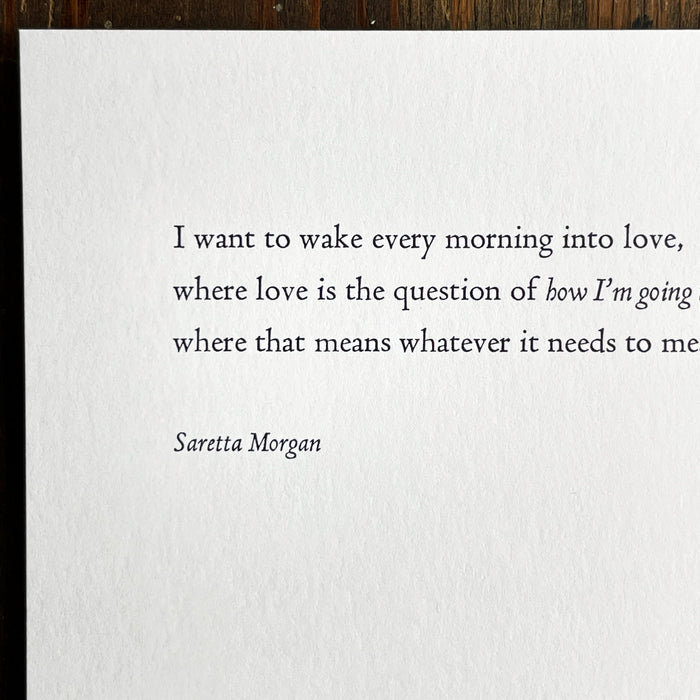 Wake Into Love notecard