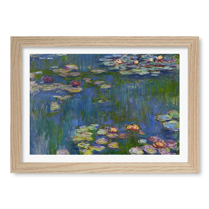 A4 (21 x 29.7cm) / Natural Oak Frame / White Border