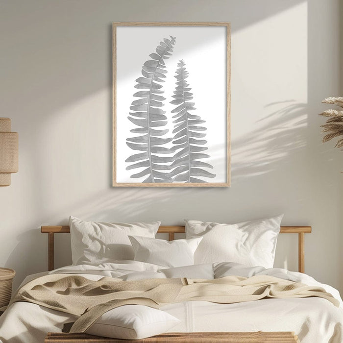 Watercolour Fern Leaves Wall Art Print from our Australian Made Framed Wall Art, Prints & Posters collection by Profile Australia