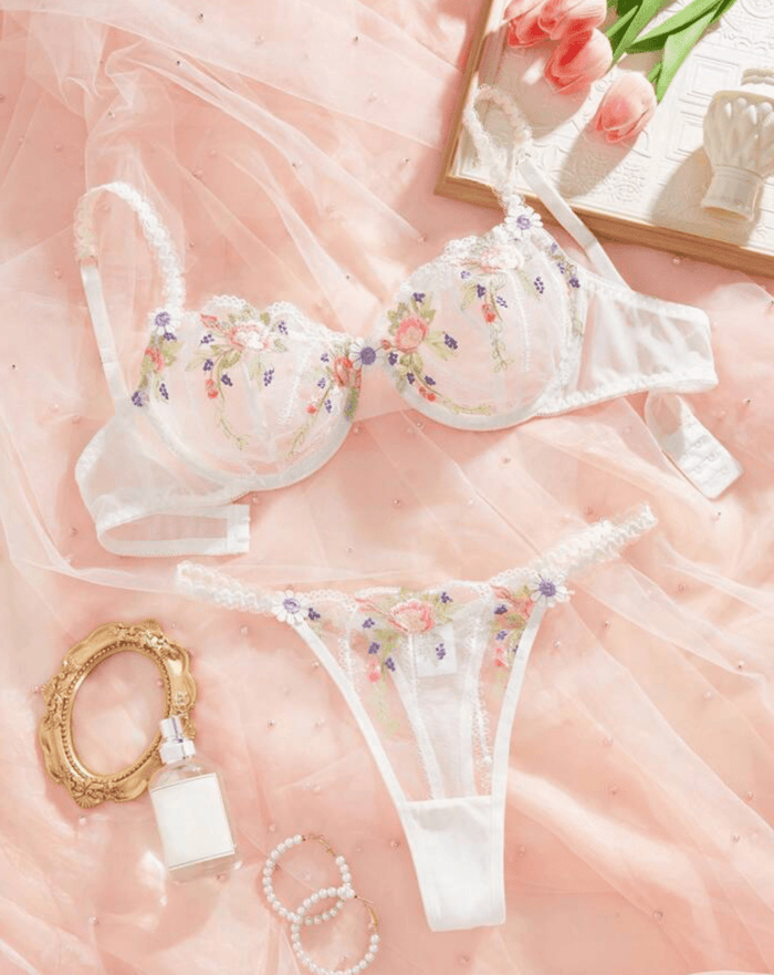white lingerie wedding set