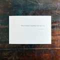 What Is Silence notecard